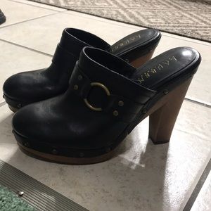 Ralph Lauren slip on heels.